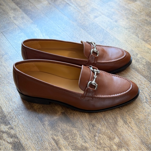 Hockerty Brown Leather Slip On Loafer Horse Bit Dress Shoes Mens Sz 42 Spain NIB - Picture 2 of 9